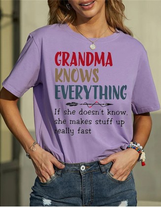 Trend Letter Printed T Shirt Casual And Comfortable Round Neck Short Sleeve