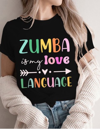 Love Language Letter Printed Funny T Shirt