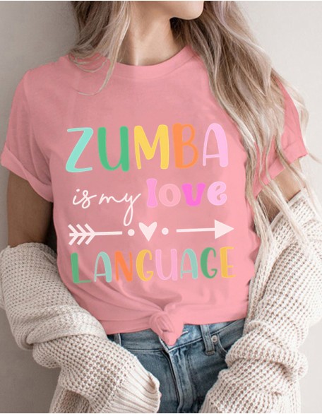 Love Language Letter Printed Funny T Shirt