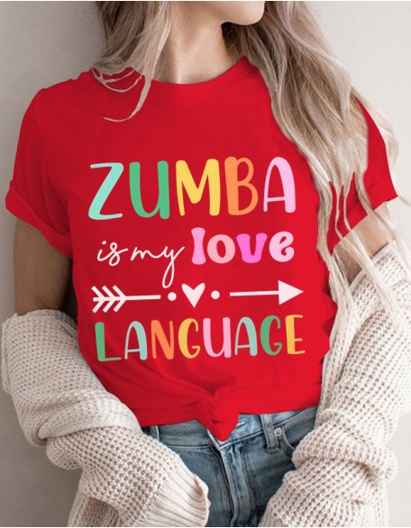 Love Language Letter Printed Funny T Shirt