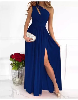 Women's Prom Party Wedding Guest Dress Long Sleeveless Maxi Dress