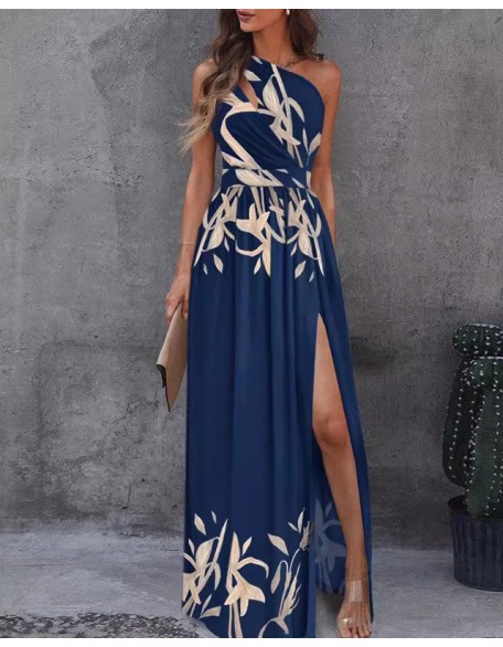 Women's Prom Party Wedding Guest Dress Long Sleeveless Maxi Dress