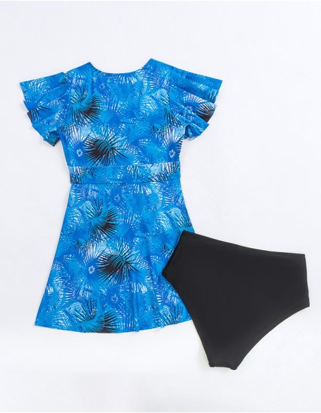 Women's Swimwear Swimdresses Skirt Style Tummy Cover Swimsuit