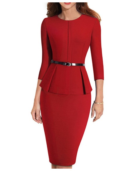 Women's Work Dress Sheath Dress Semi Formal Dress Fashion Midi Dress